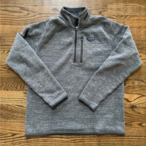 Patagonia Better Sweater 1/4 Zip Pullover Heather Gray Men’s Large Fleece